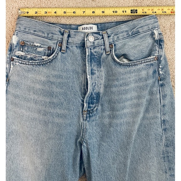 Agolde 90s Jeans Women's Sz 27 High Rise Straight Leg Denim Organic Cotton Pants - Picture 9 of 12